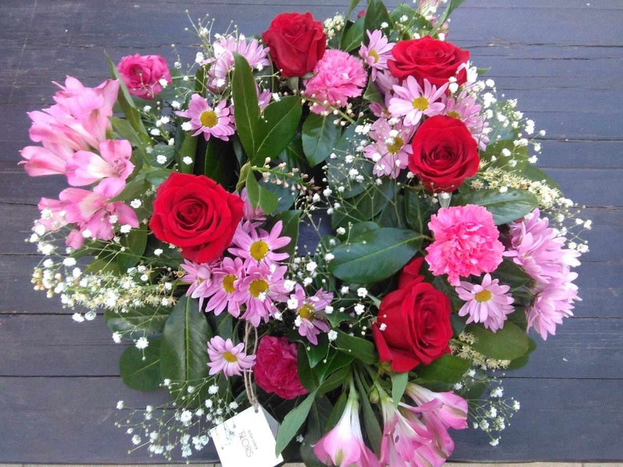 dulce pasión flor variada rojo y rosa 52€